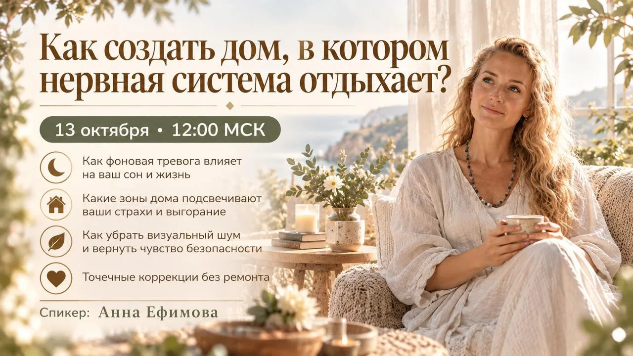 ✉️ Создаём пространство, где нервная система наконец-то отдыхает