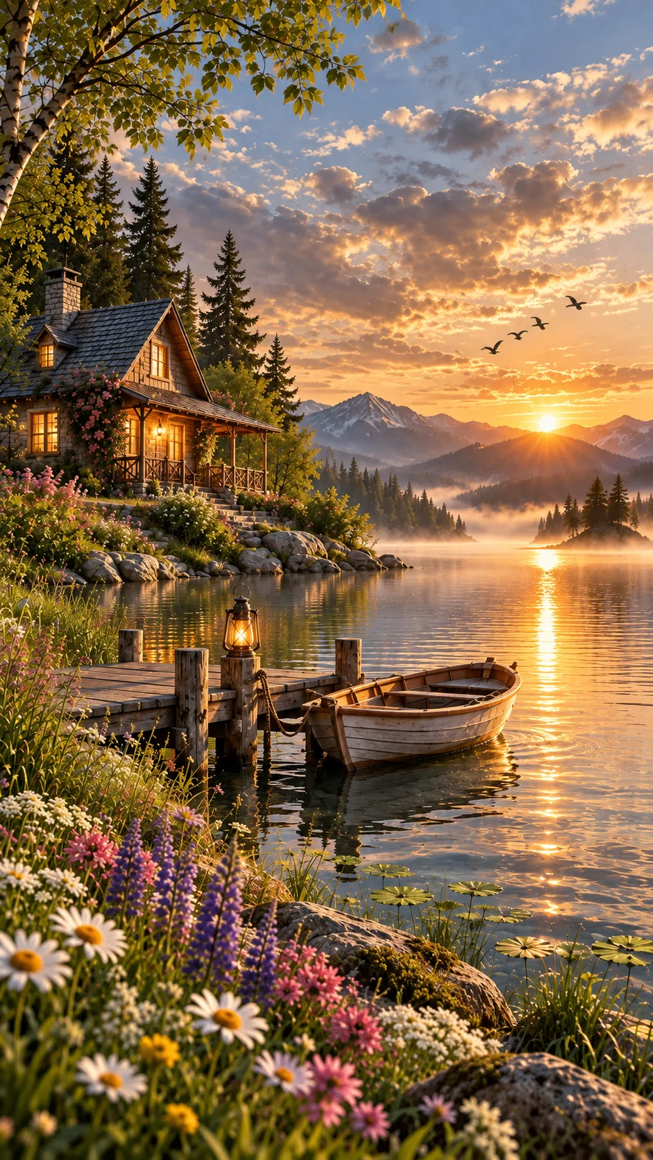 Есть места, на которые смотришь — и будто становится тише внутри. 🌅🏡🌼 Тёплый свет в ...