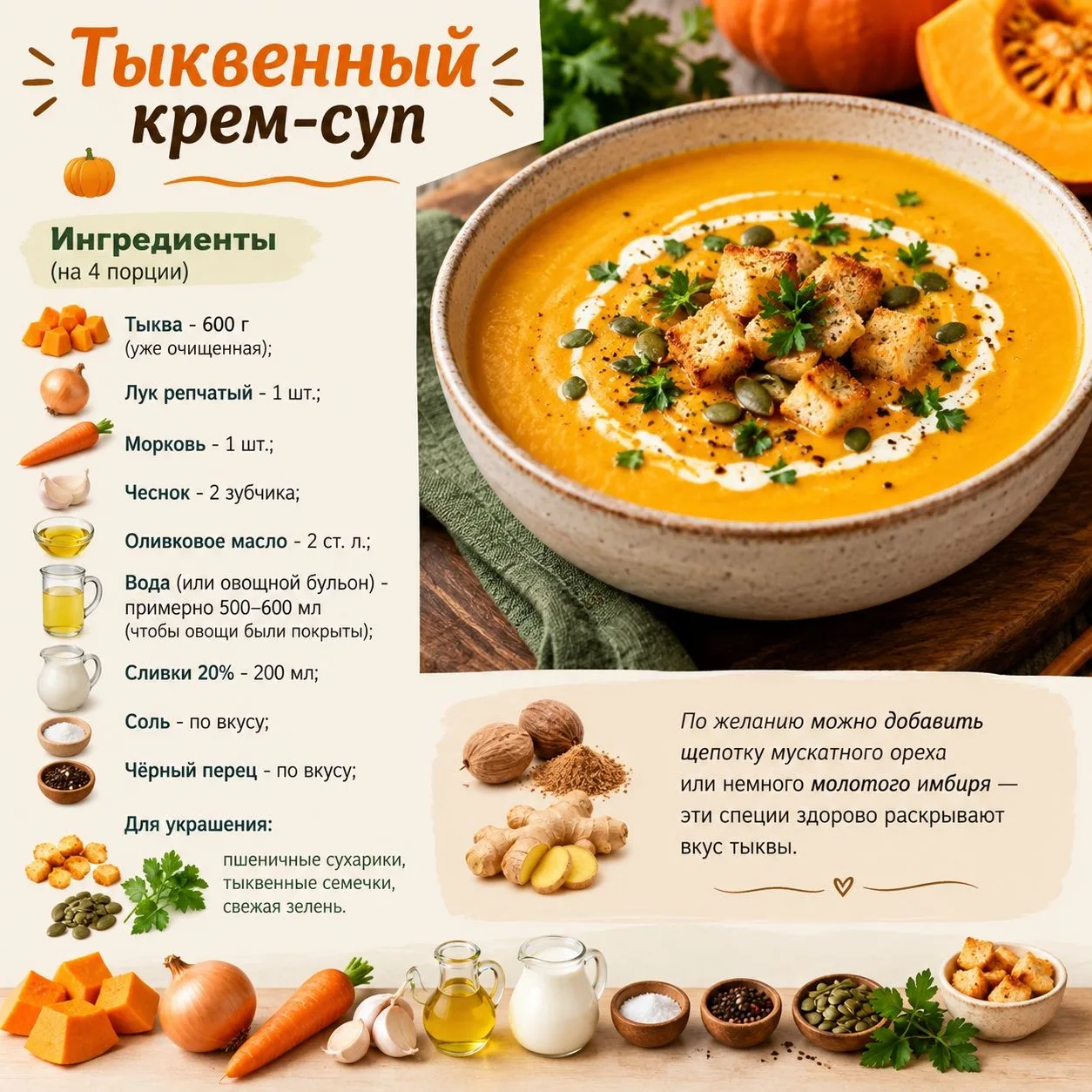 Тыквенный крем-суп