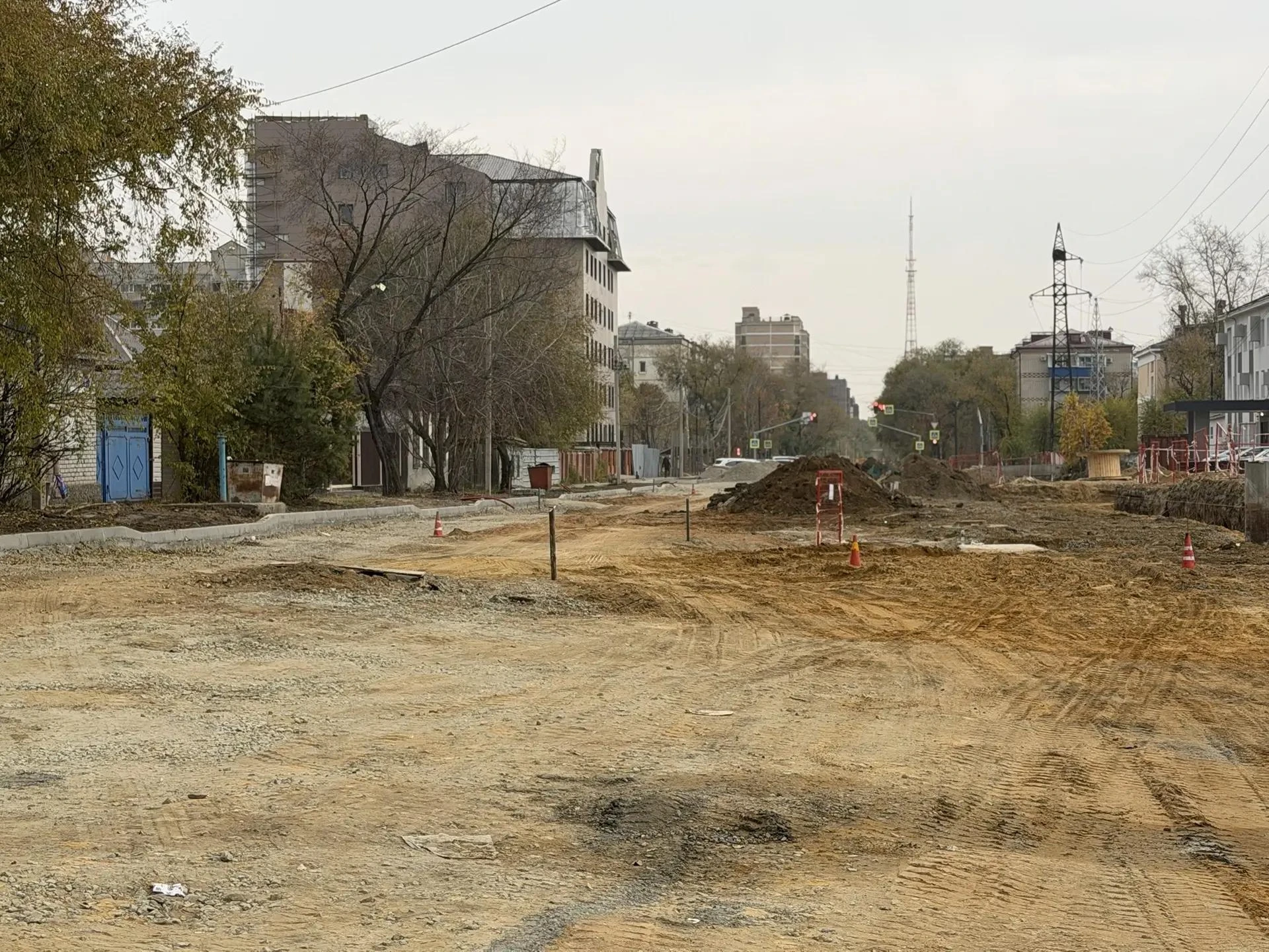 На Октябрьской в Благовещенске начали ремонт перекрестка с Пионерской
