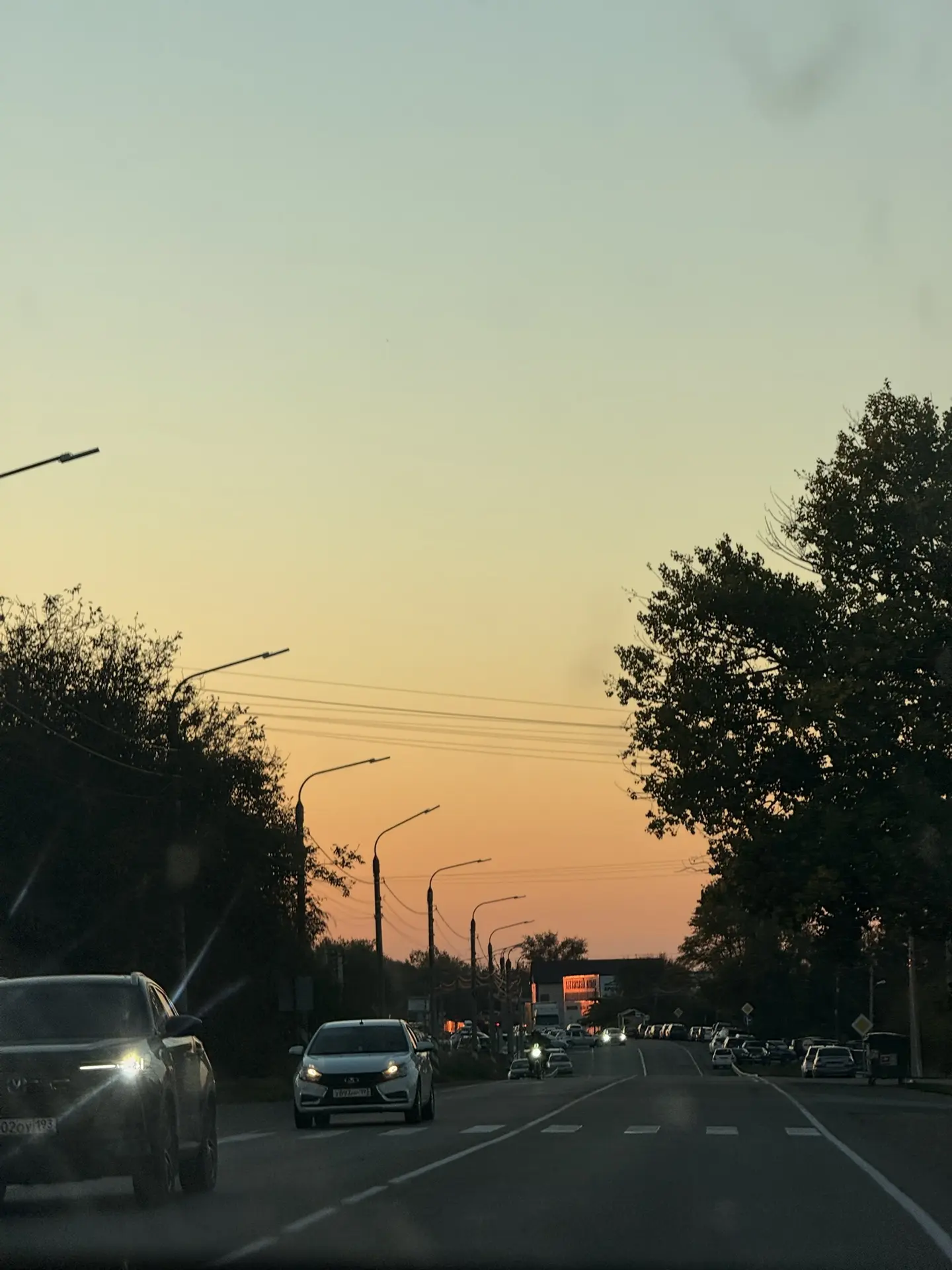 Солнце сегодня огромное было на закате🌅