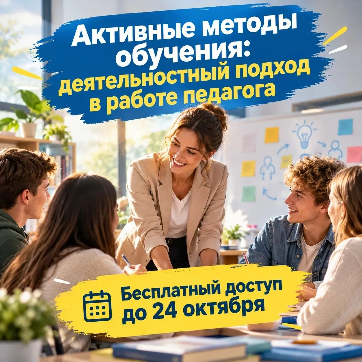 🎓 Открыты уроки бесплатного интенсива «Активные методы обучения: деятельностный подход...