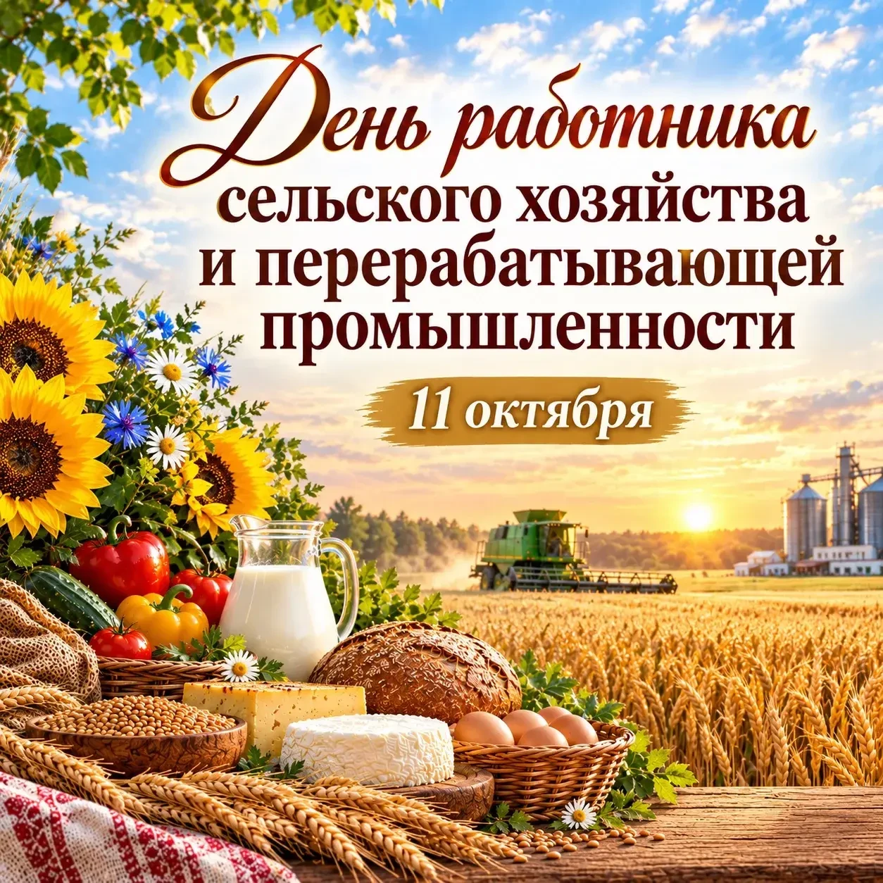 Во второе воскресенье октября свой профессиональный праздник отмечают фермеры, агрономы...