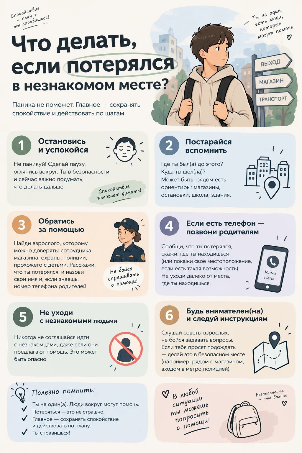 Что делать, если потерялся в незнакомом месте?