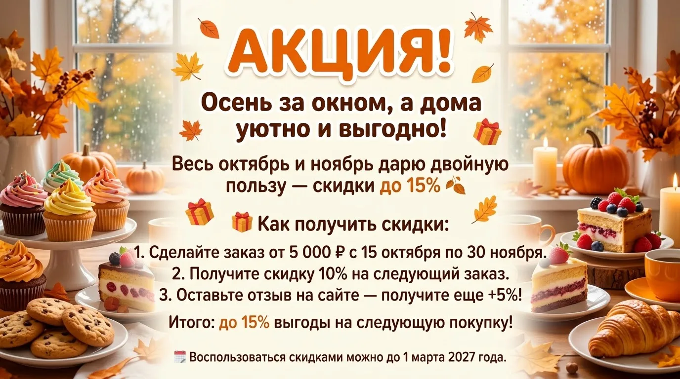 🍁 Осень — время уюта и выгодных покупок!