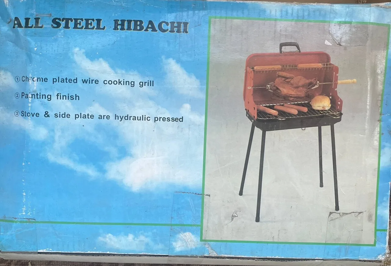 Продам новый угольный гриль-барбекю ALL STEEL HIBACHI, 3 500 ₽