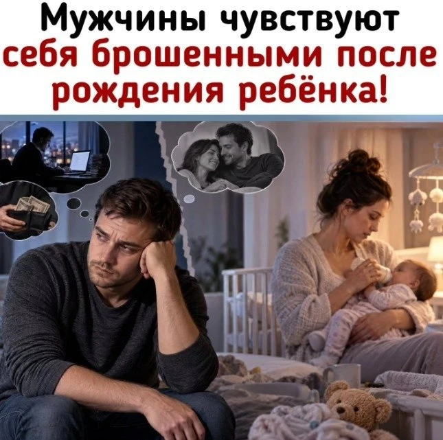 😢 После рождения детей мужья все чаще ощущают себя лишь дополнительной функцией в браке.