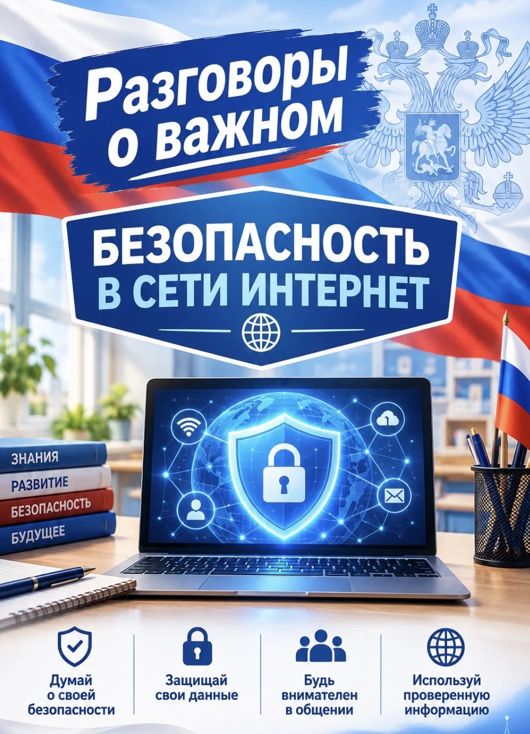 Сегодня в нашей школе прошли очередные классные часы «Разговоры о важном» на тему «Безо...