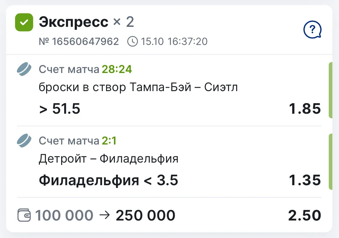 ✅Победа по ЭКСПРЕССУ С КОЭФФИЦИЕНТОМ 2.50⚡️