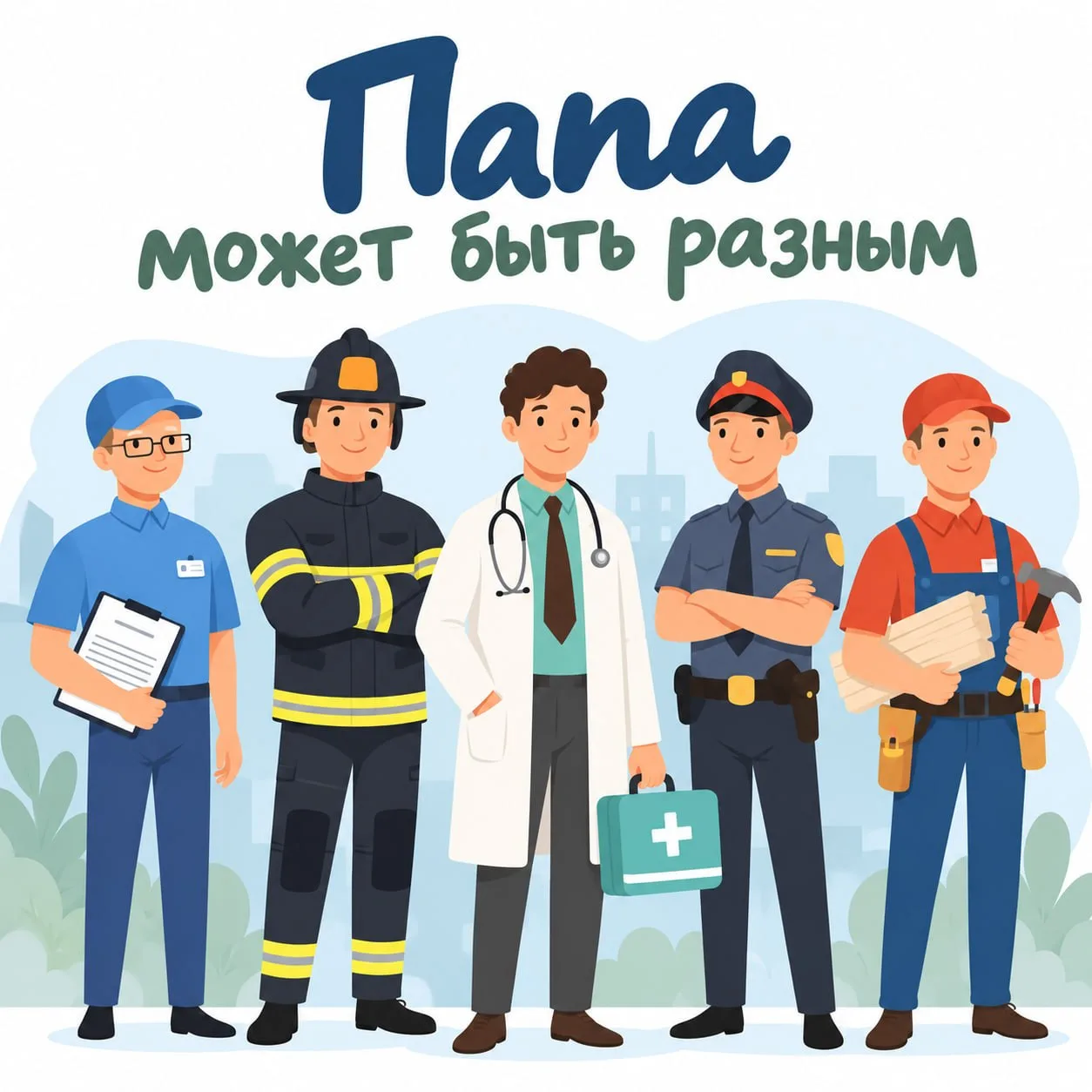 Папа-инженер всегда поможет разобраться с домашкой по физике и математике. Папа-полицей...