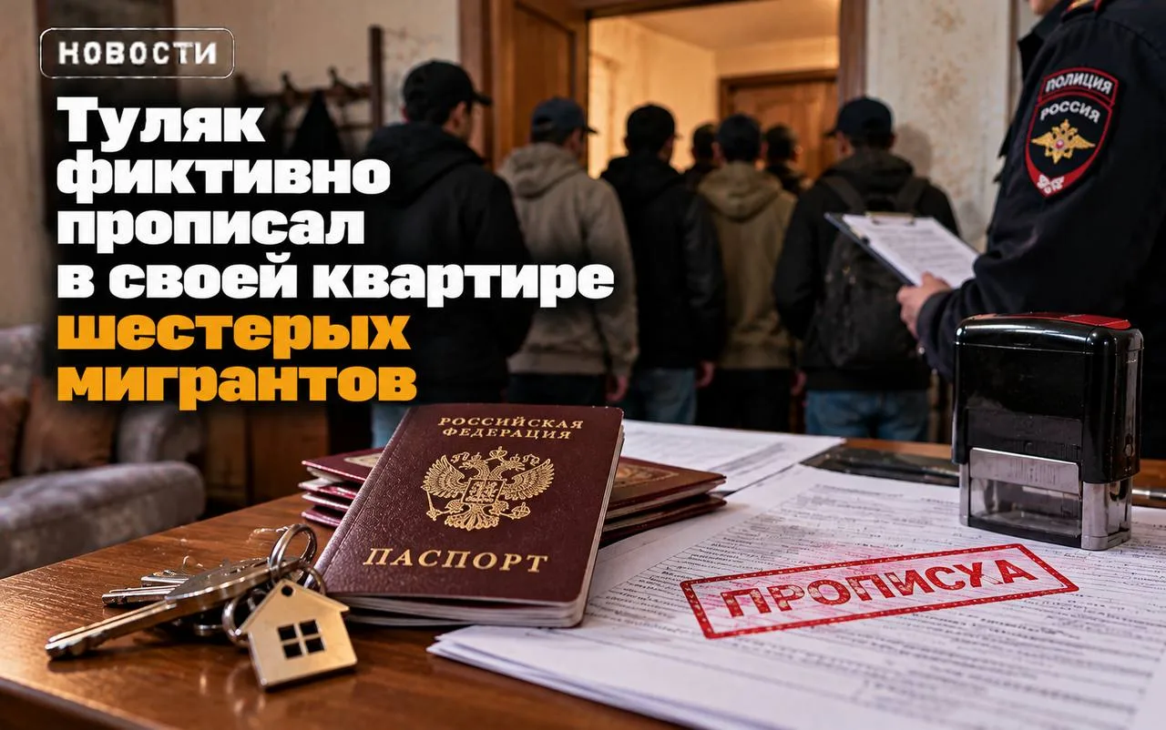 Туляк фиктивно прописал в своей квартире шестерых мигрантов.