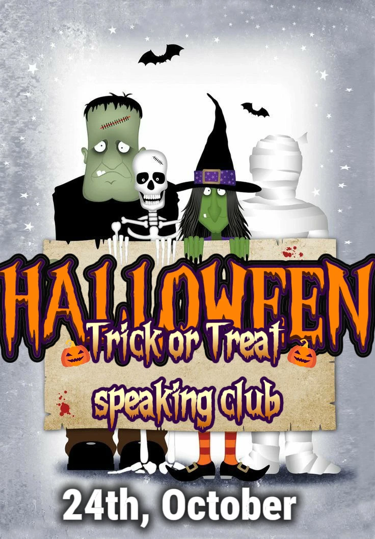Для наших ребята постарше языковые клубы, посвященные Halloween пройдут 24.10 🎃