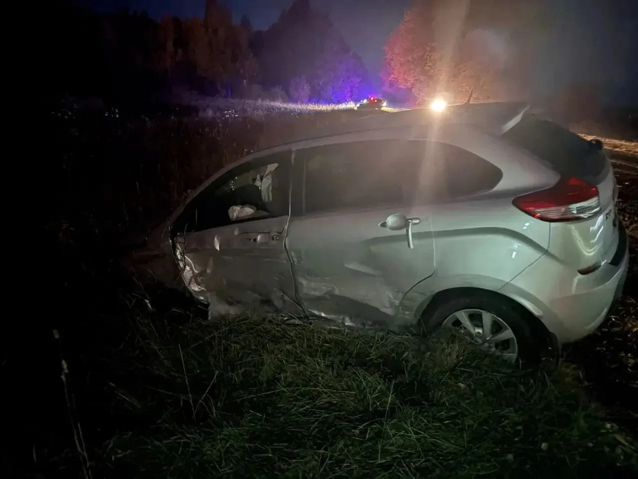 ⚠️ ДТП в Мичуринском округе: лобовое столкновение двух «Lada Xray»