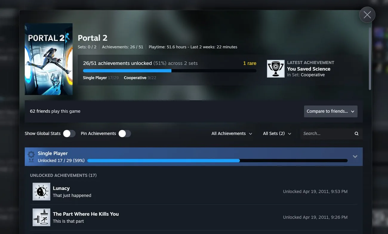 ⚡️Valve выпустили в бету улучшенную систему ачивок — игроки смогут их группировать и от...