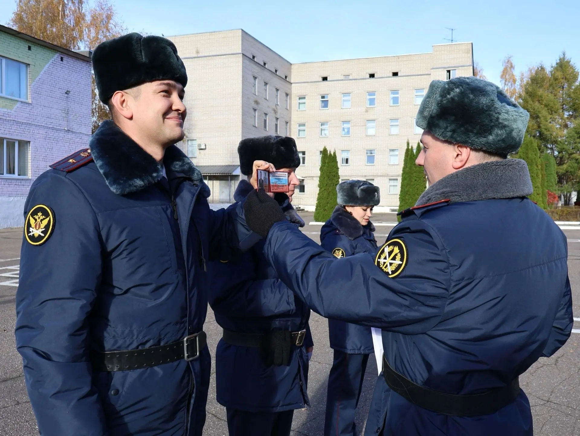 В Псковском филиале университета состоялся строевой смотр личного состава в связи с пер...