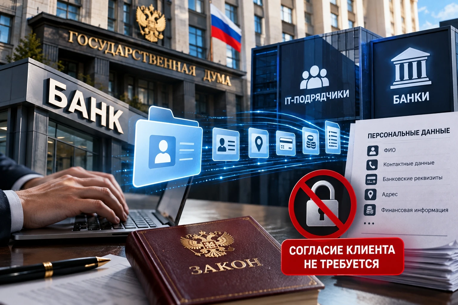 🏦 Банкам разрешили передавать данные клиентов подрядчикам без их согласия