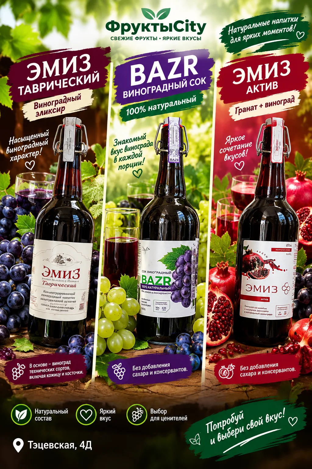 🍇✨ В «ФРУКТЫCITY» — НАПИТКИ, КОТОРЫЕ  СТОИТ ПОПРОБОВАТЬ! 💚