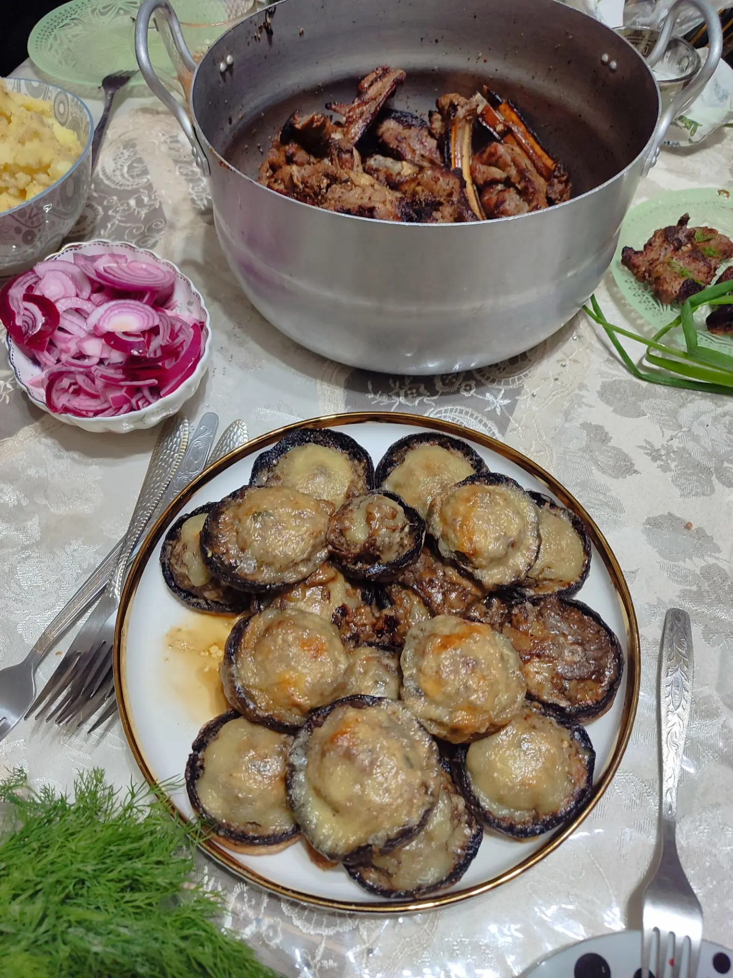 Наш вкусный, скромный ужин из молодого ягненка🤌🏻🤌🏻