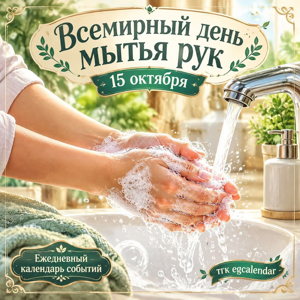 Всемирный день мытья рук — это праздник нашей главной и самой надежной линии обороны пр...