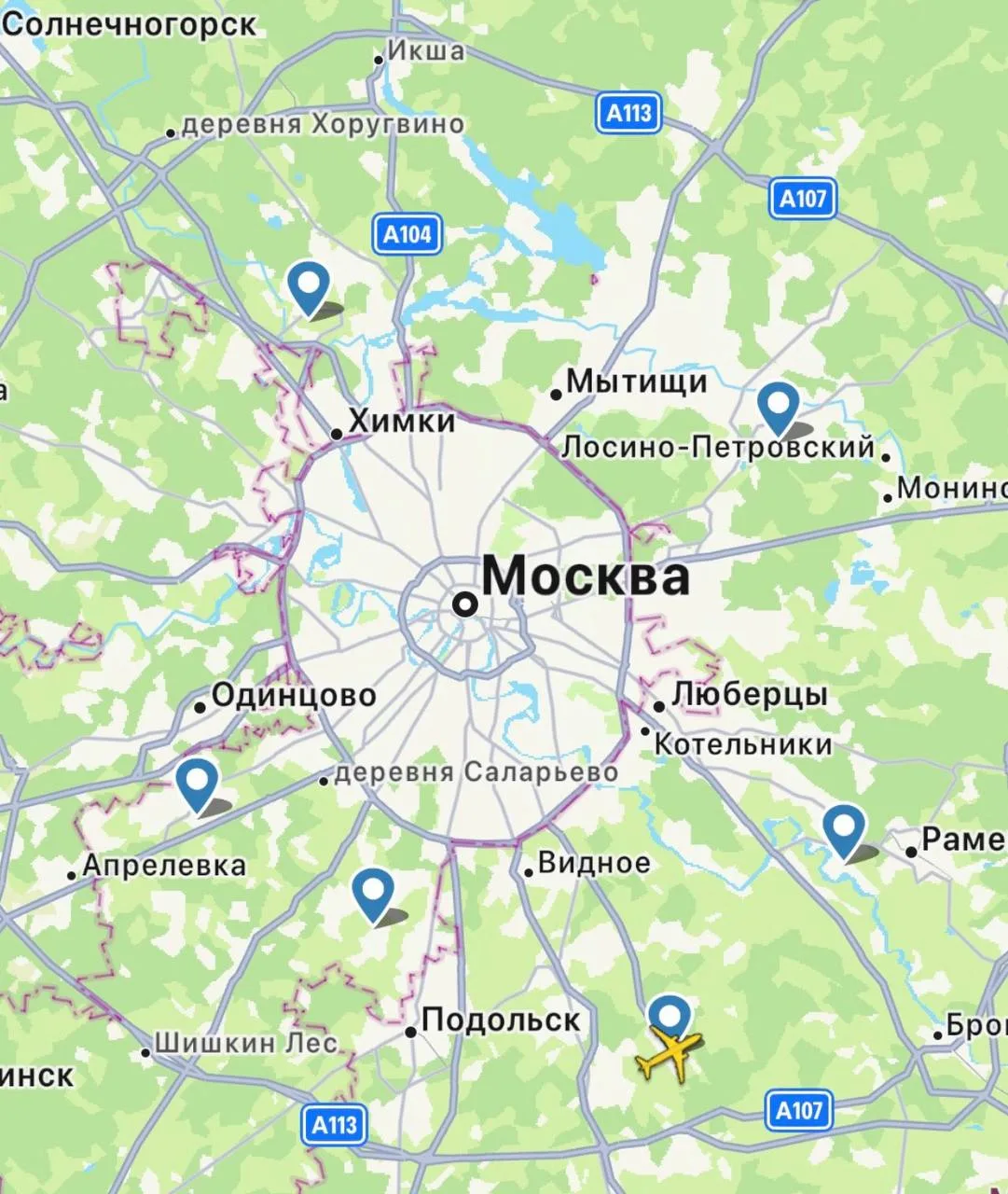 Силами ПВО Минобороны уничтожены 21 БПЛА, летевших на Москву.