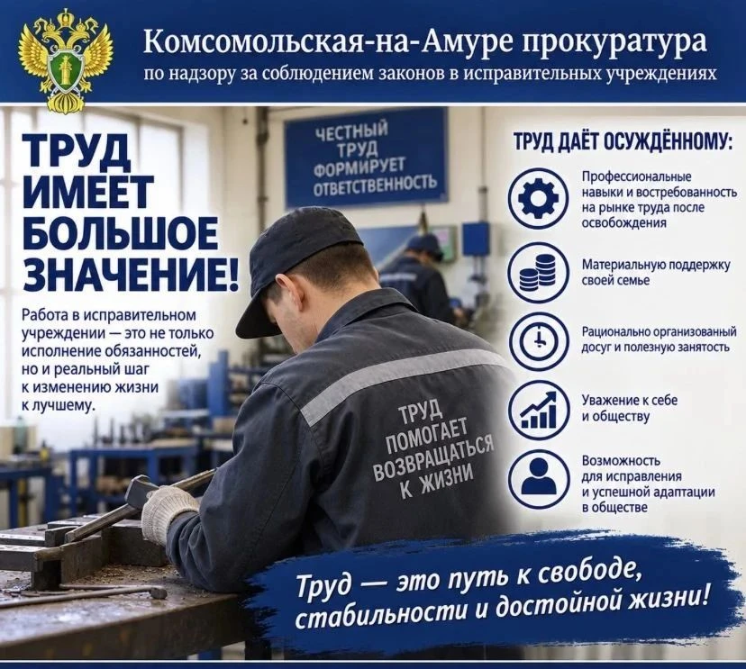 Комсомольская-на-Амуре прокуратура по надзору за соблюдением законов в исправительных у...
