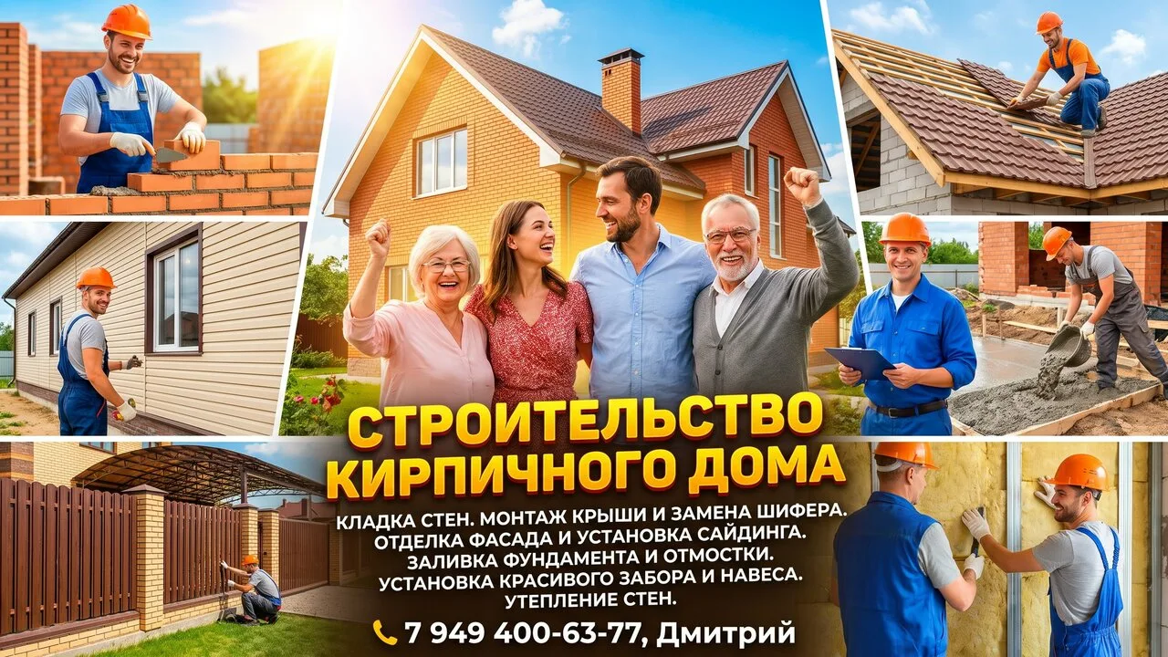 Строительство и ремонт домов до снега, работы в любую погоду