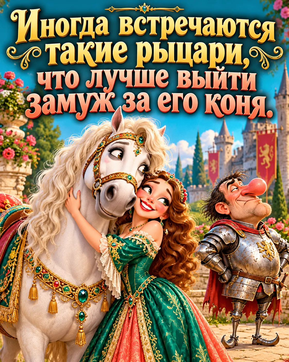 👑 Принц на белом коне, конечно, красиво. Но в нашем возрасте гораздо интереснее мужчин...