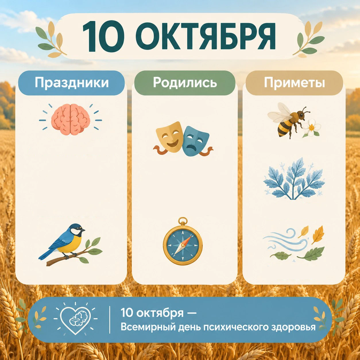 📅 А какой сегодня день? 10 октября 2026