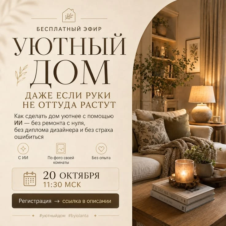 УЮТНЫЙ ДОМ, ДАЖЕ ЕСЛИ РУКИ НЕ ОТТУДА РАСТУТ 🏡