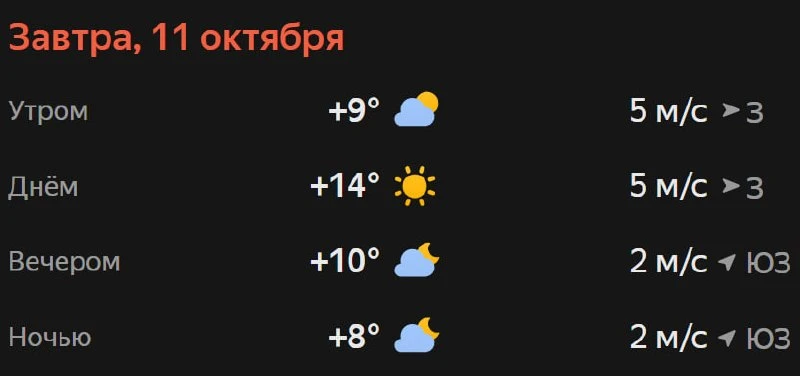 Прогноз погоды☀️