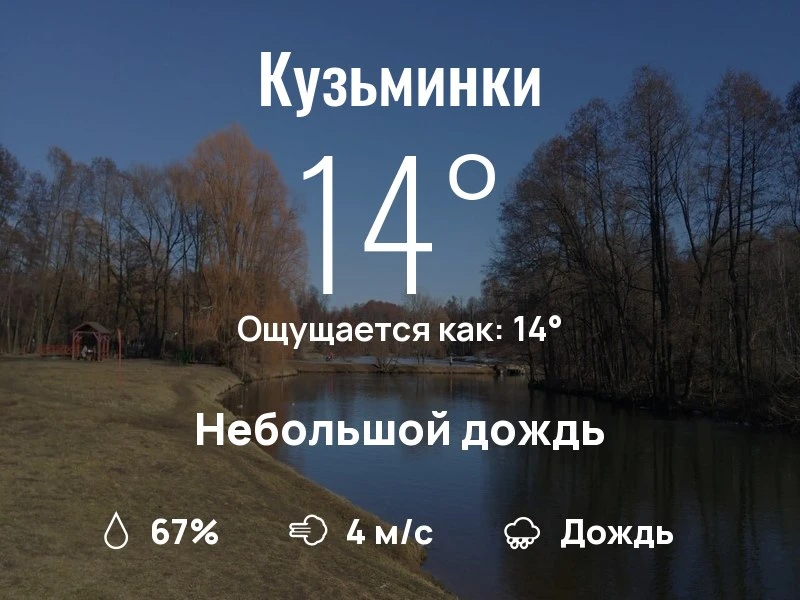 Что с погодой в Кузьминках?