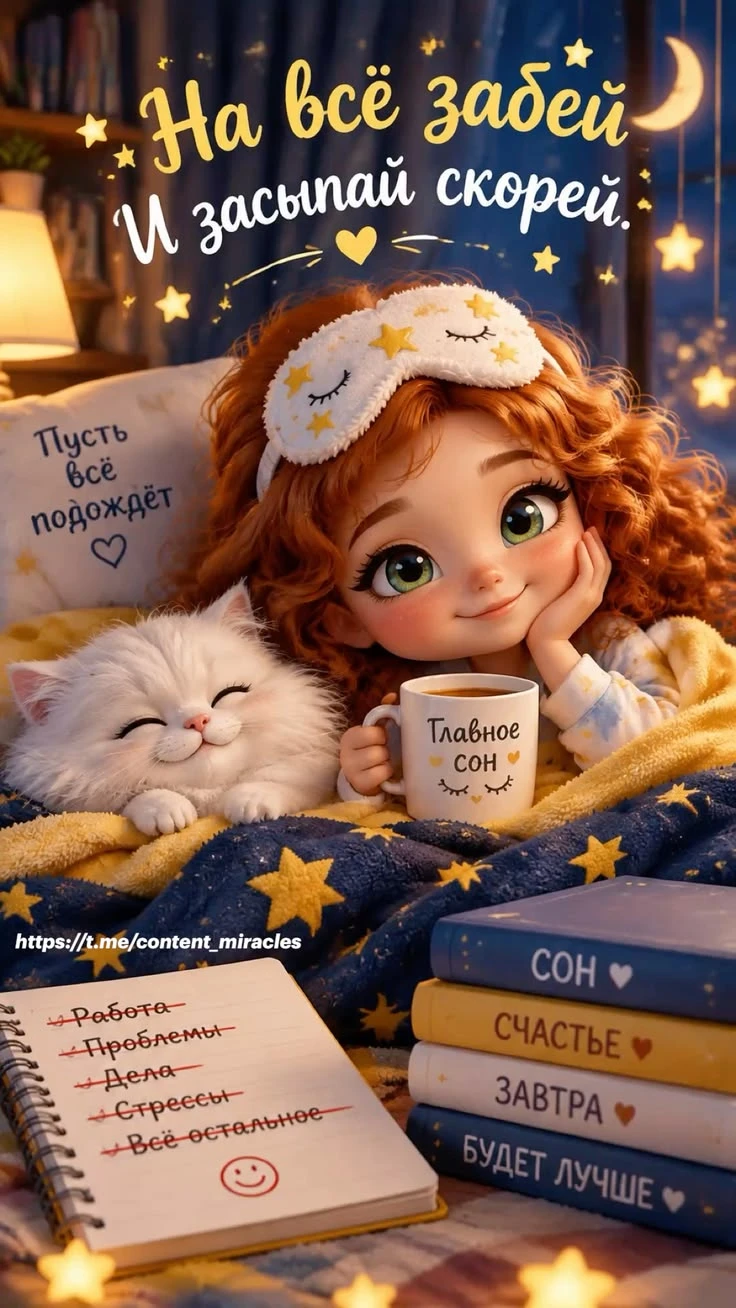 Доброй ночи! Чудесных сновидений! До завтра! ✨🌙
