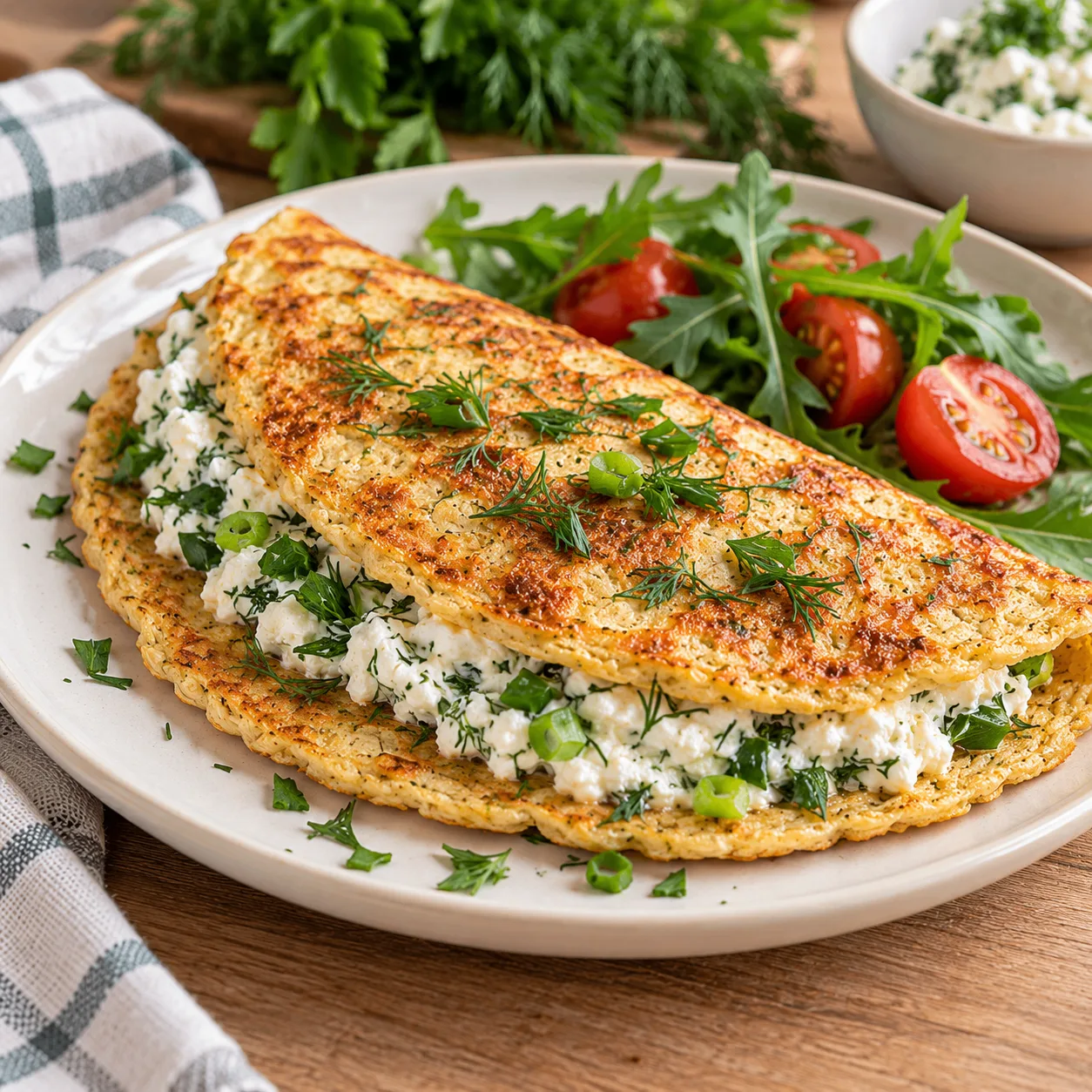 🥞 Овсяноблин с творогом и зеленью 🔥