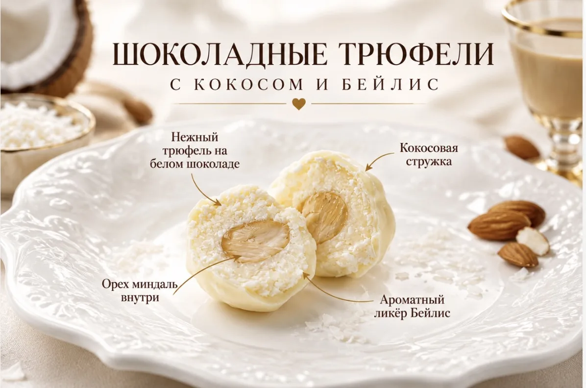 Шоколадные трюфели - маленькое удовольствие для настоящих гурманов!