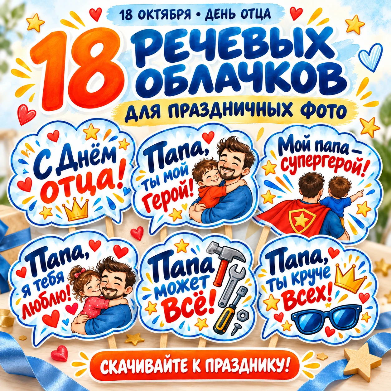 18 облачков ко Дню отца!