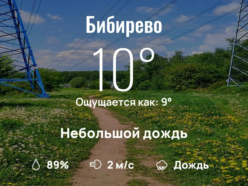Что с погодой в Бибирево?