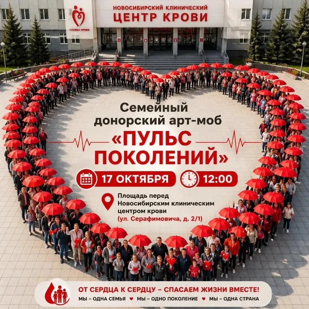 «Живое сердце» на площади: донорский арт-моб ждёт новосибирцев ❤️