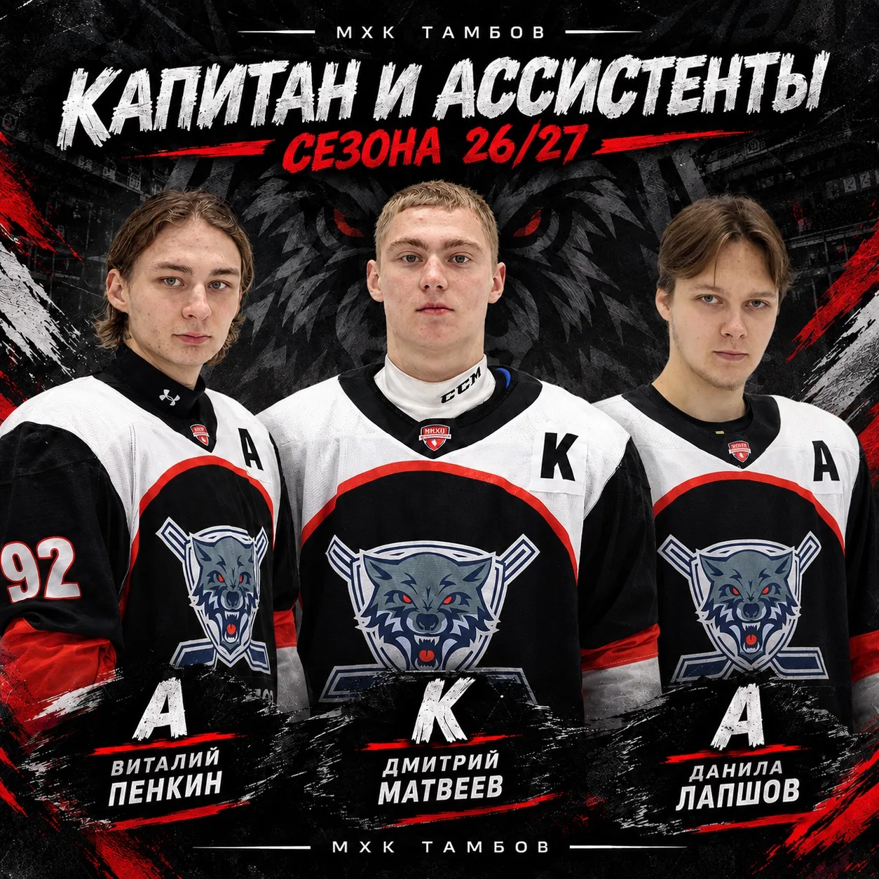 🐺 Путем командного голосования были выбраны вожак стаи (капитан) и его помощники (асси...