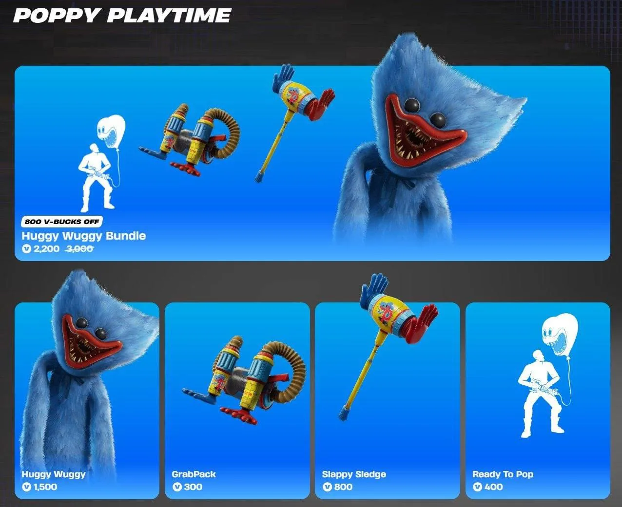 📣 Набор Хагги Вагги вернулся в магазин Fortnite