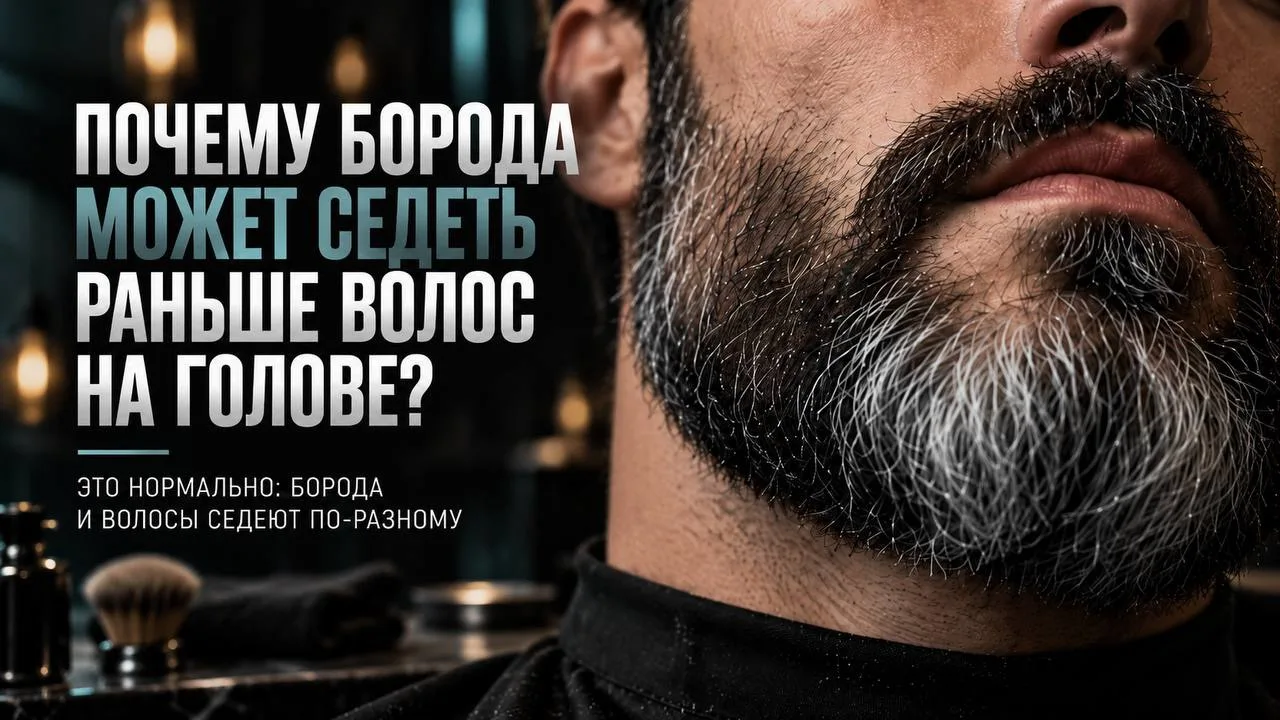 Почему борода может седеть раньше волос на голове?