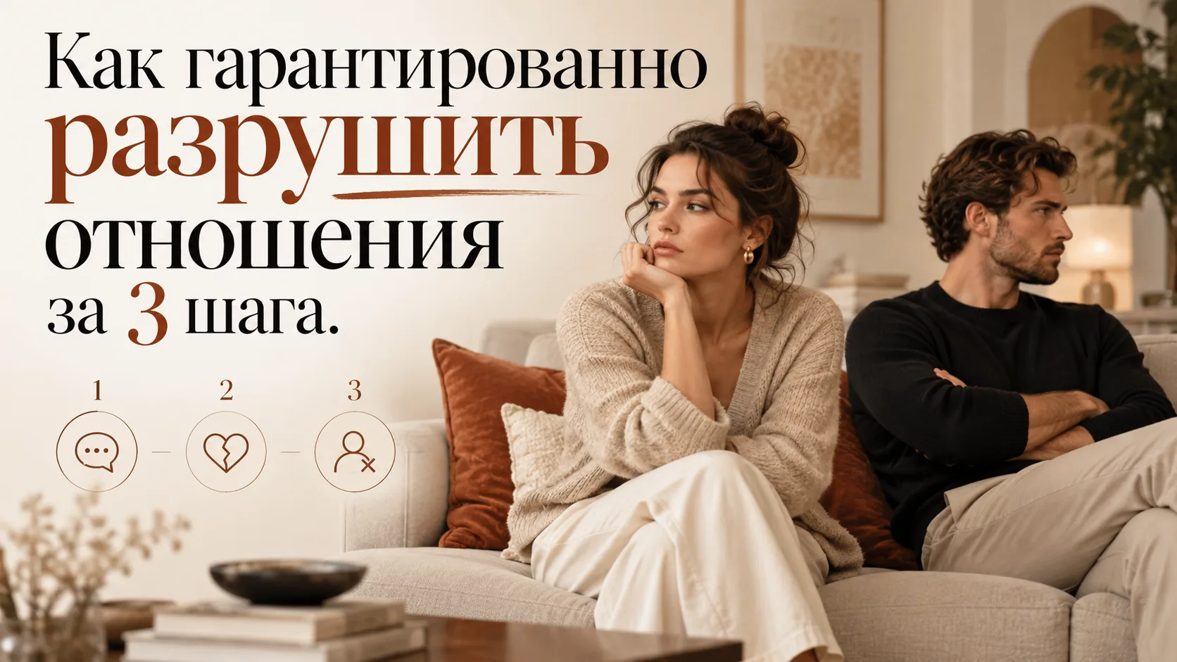 Как гарантированно разрушить отношения за 3 шага.