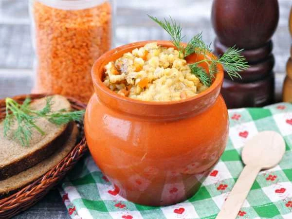 🍲 Чечевица в горшочке