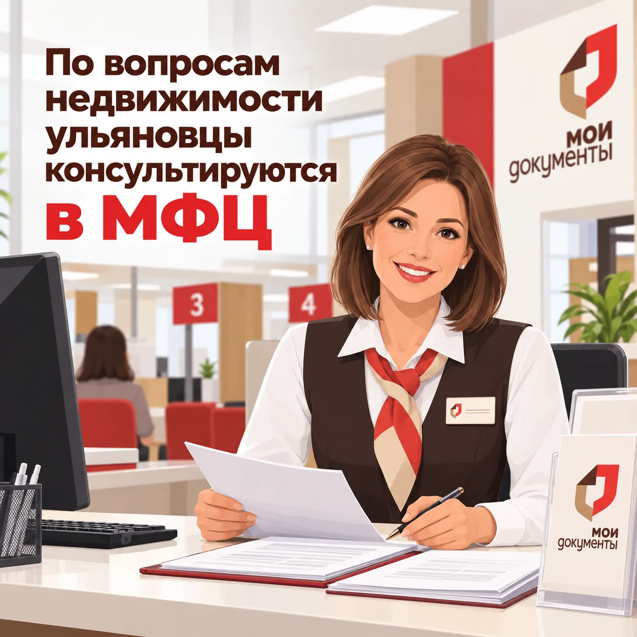 🏡 По вопросам недвижимости ульяновцы консультируются в МФЦ