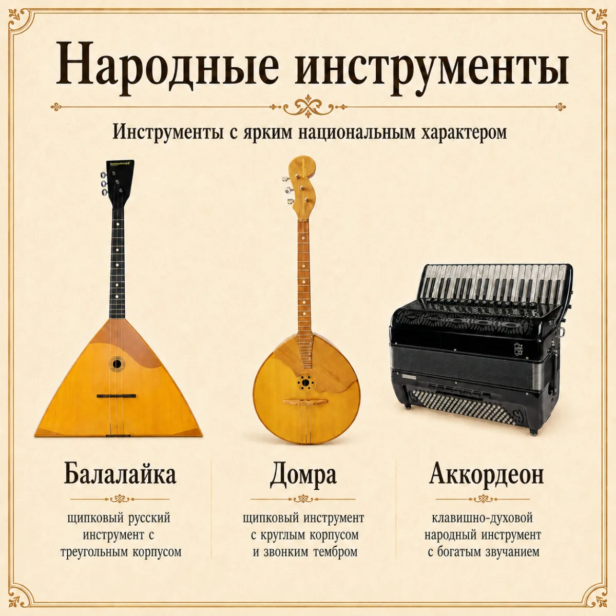 🎵 Народные инструменты: голоса культуры, передаваемые из поколения в поколение