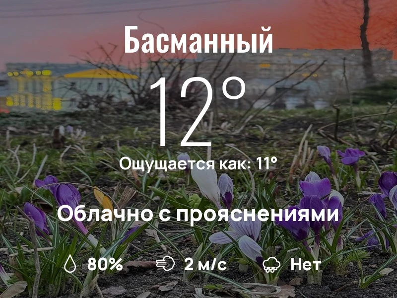 Что с погодой в Басманном?
