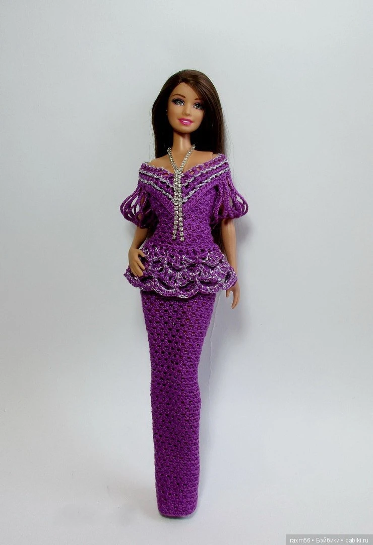 Описание вязания платья для Барби