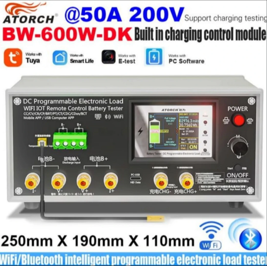 ATORCH BW-600W-DK Тестер аккумуляторов: