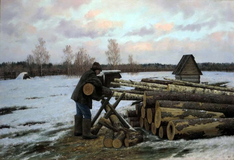 Пилка дров (цикл «Одинокие») 2008 г.