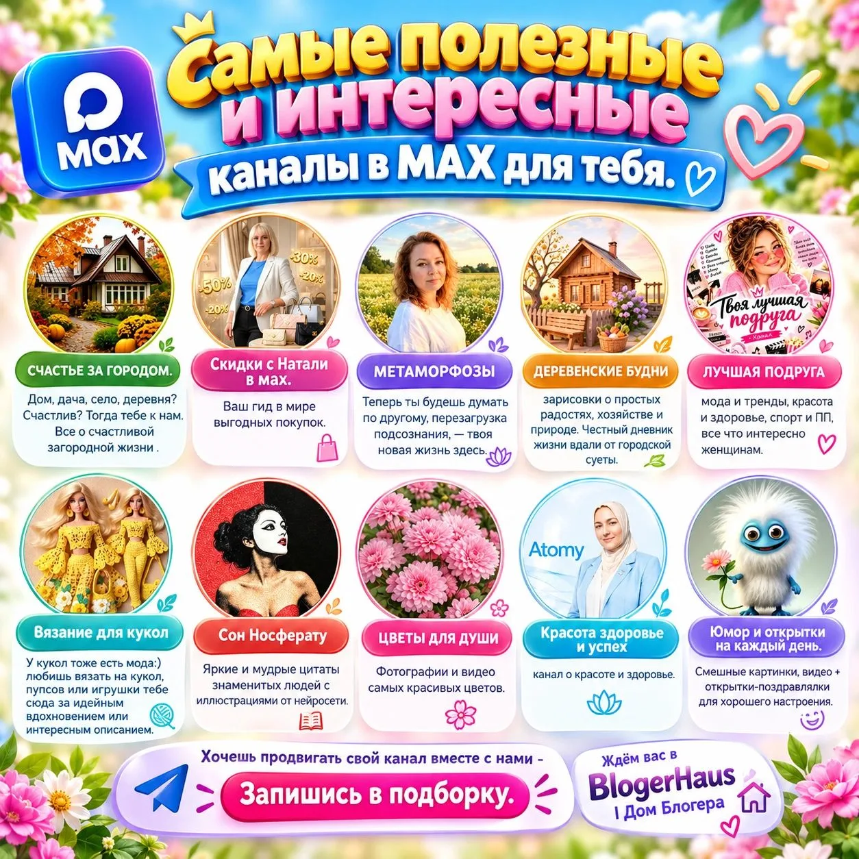 Самые полезные и интересные каналы для тебя.