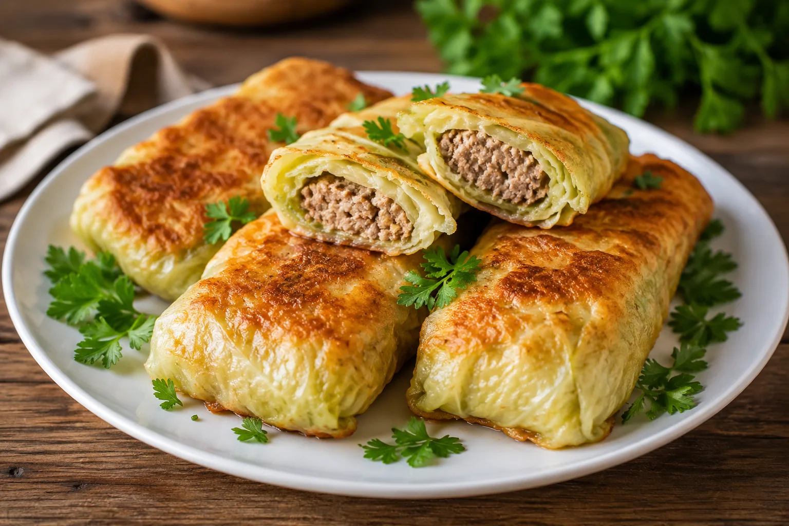 Конвертики с мясом в капусте 🥰🤗😋